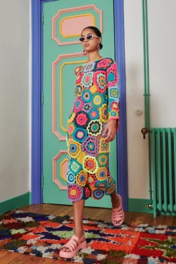 Celia B Adriatico Dress Multi-Women Crochet