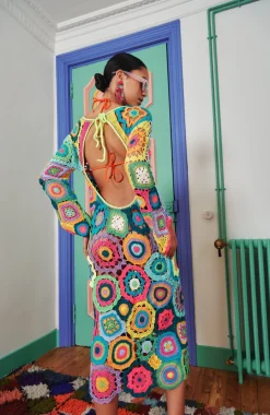 Celia B Adriatico Dress Multi-Women Crochet