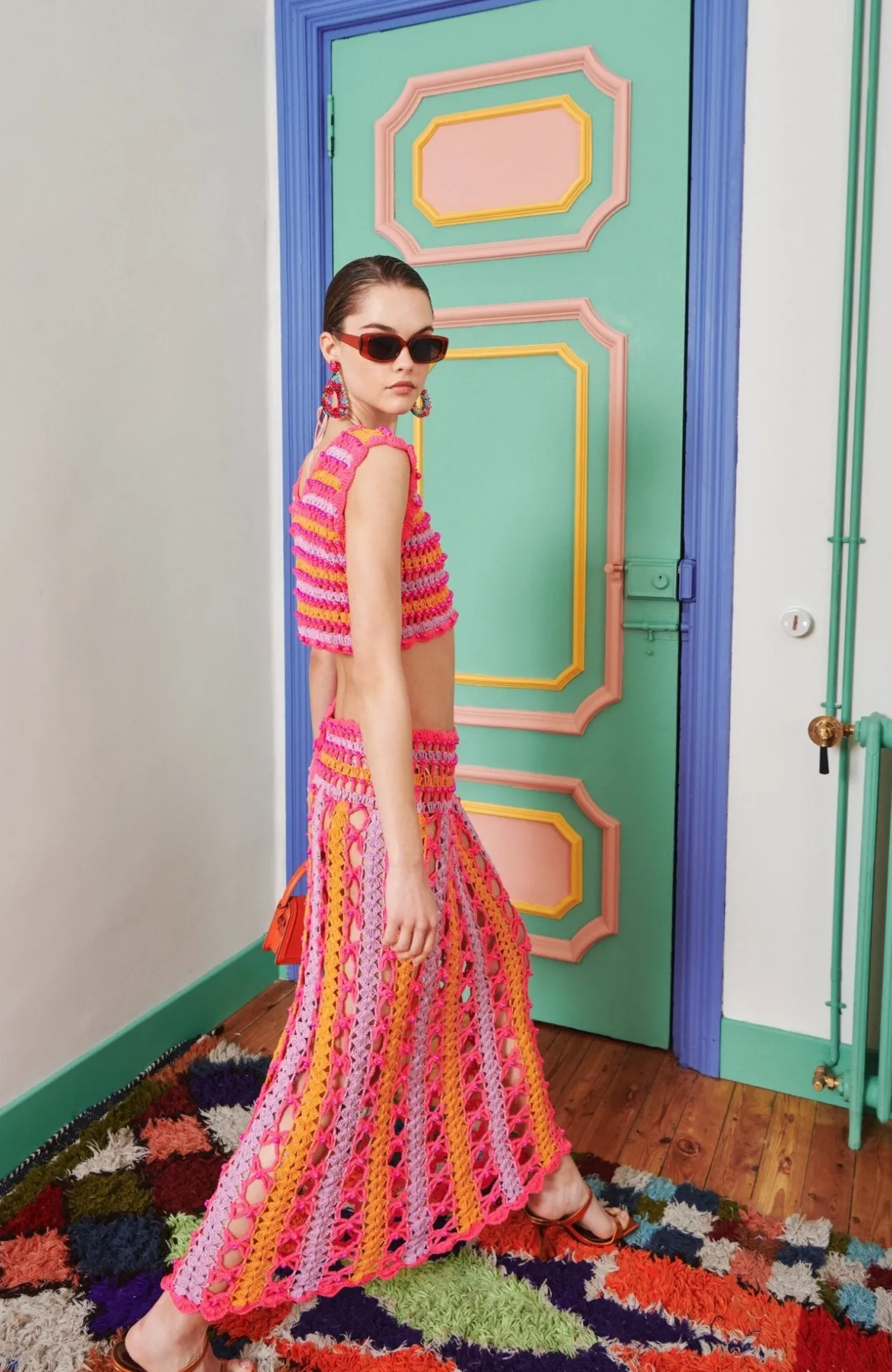 Celia B Baffin Top Pink-Women Crochet