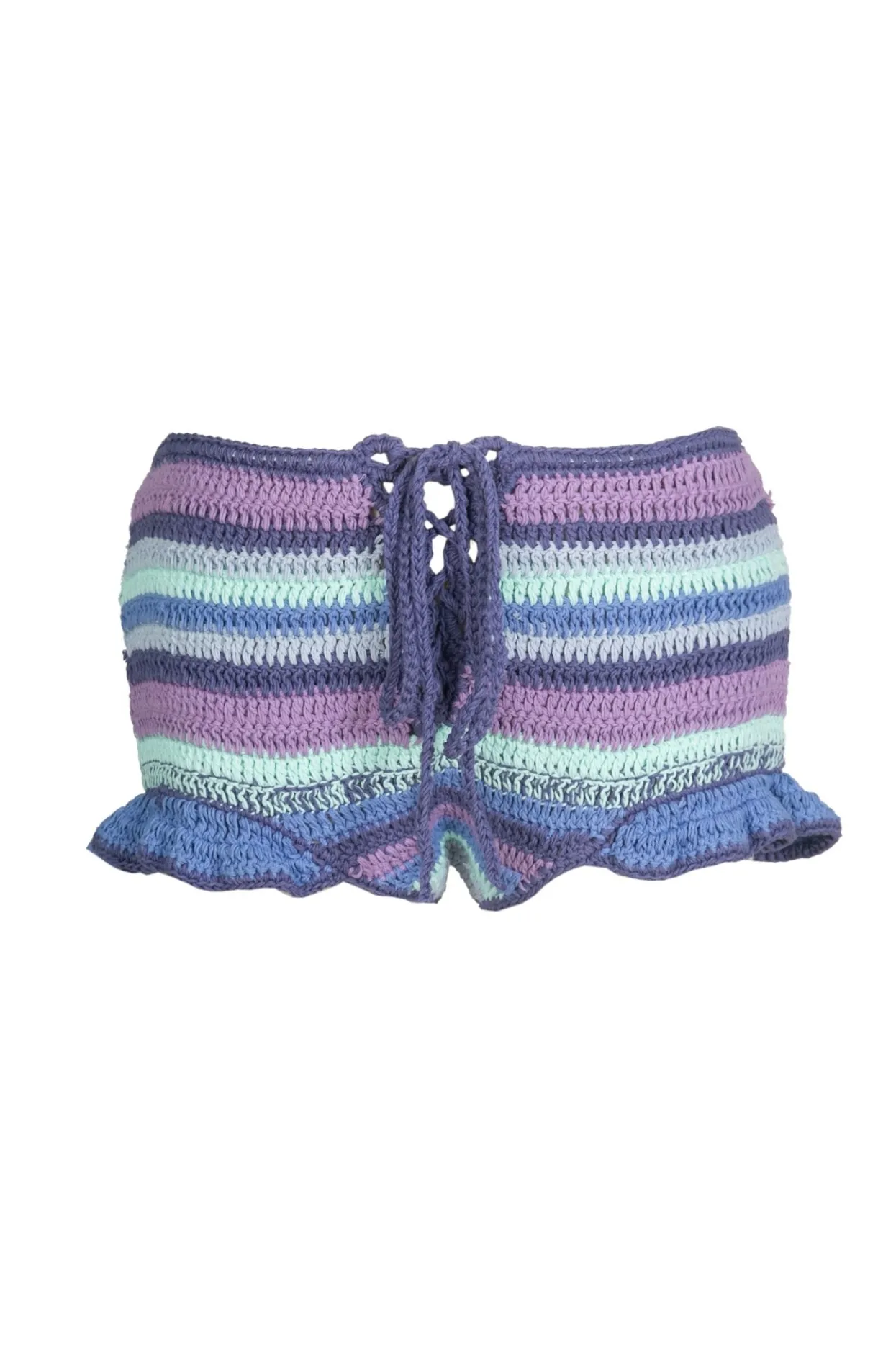 Celia B Barent Shorts Blue-Women Crochet