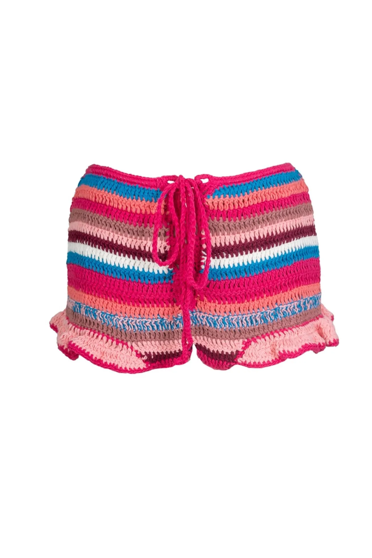Celia B Barent Shorts Red-Women Crochet