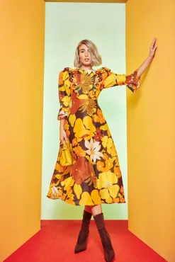 Celia B Bronze Dress-Women Dresses