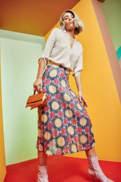 Celia B Cobalto Skirt-Women Skirts