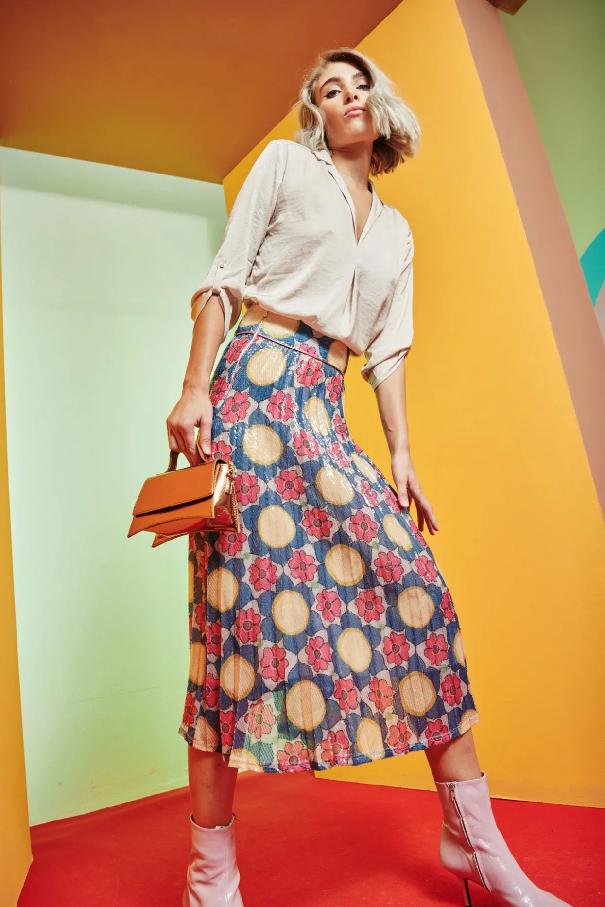 Celia B Cobalto Skirt-Women Skirts