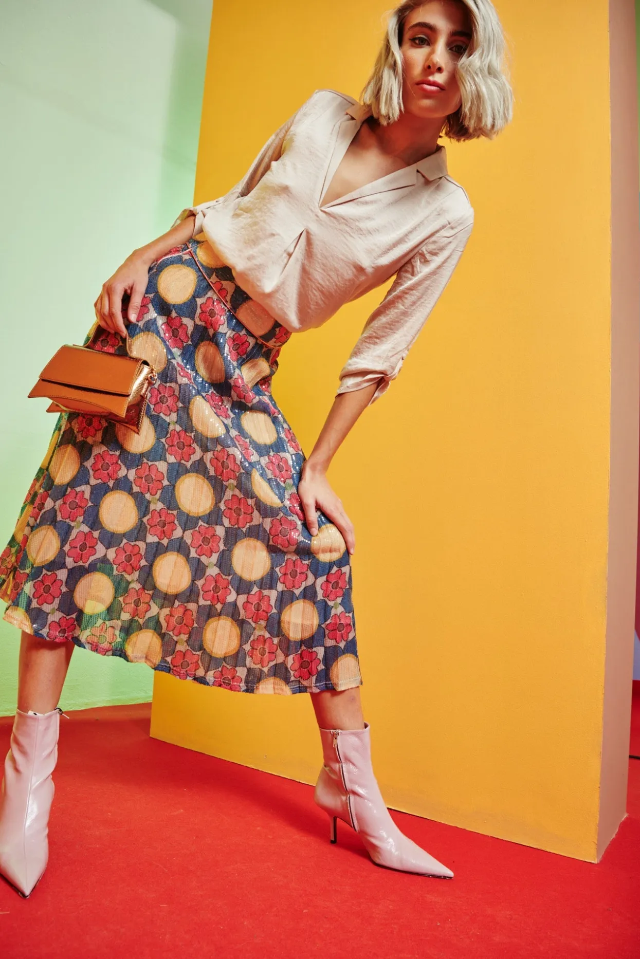 Celia B Cobalto Skirt-Women Skirts