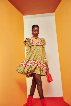 Celia B Coquelicot Dress-Green-Women Dresses