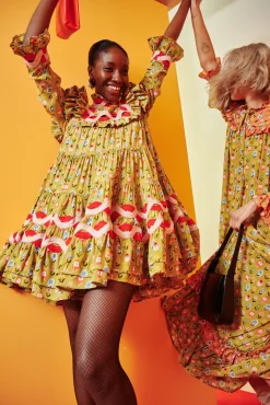 Celia B Coquelicot Dress-Green-Women Dresses