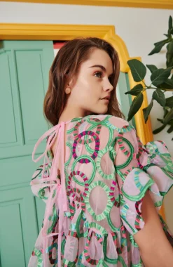 Celia B Coral Dress Green-Women Dresses