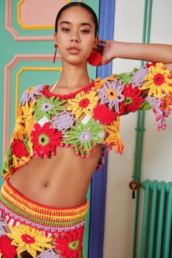 Celia B Coral Top Multi-Women Tops