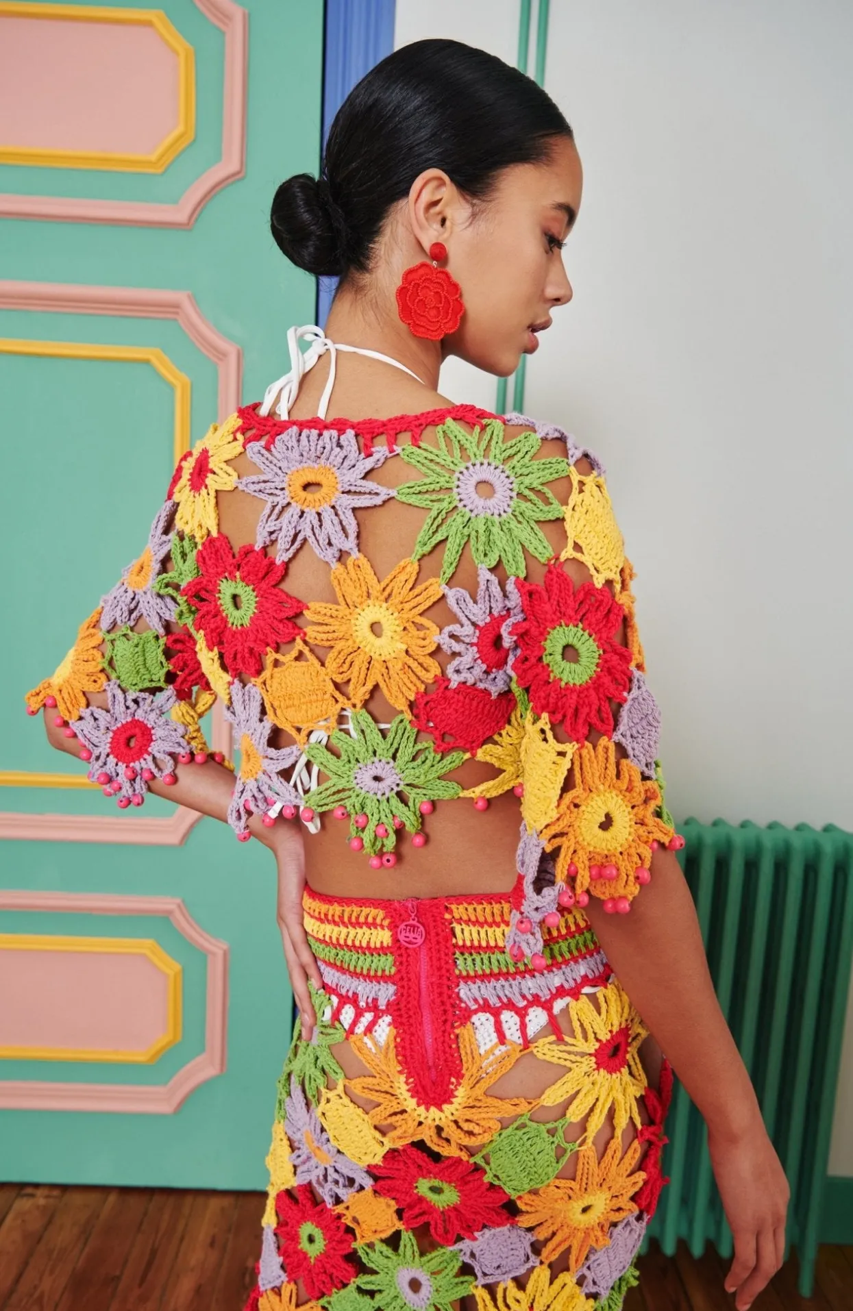 Celia B Coral Top Multi-Women Tops