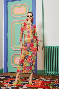 Celia B Faraura Dress-Multi-Women Crochet