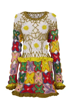 Celia B Galena Dress Multi-Women Crochet