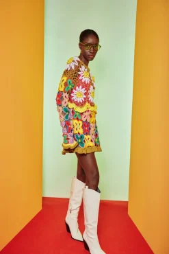 Celia B Galena Dress Multi-Women Crochet