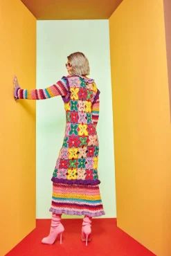 Celia B Magenta Dress-Women Crochet