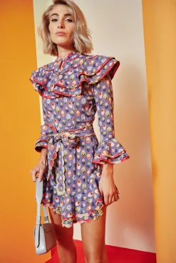 Celia B Manatier Dress-Blue-Women Dresses