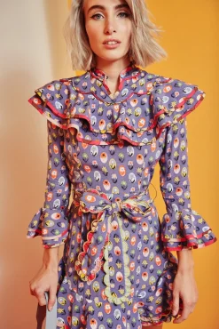 Celia B Manatier Dress-Blue-Women Dresses