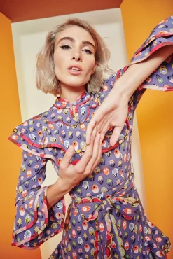 Celia B Manatier Dress-Blue-Women Dresses