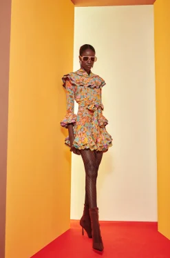 Celia B Manatier Dress-Orange-Women Dresses