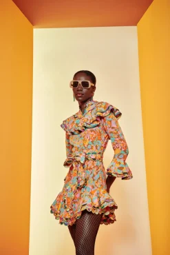 Celia B Manatier Dress-Orange-Women Dresses