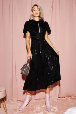 Celia B Margarita Dress-Black-Women Dresses