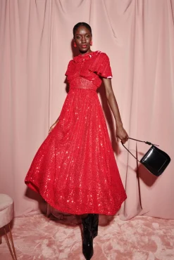 Celia B Margarita Dress-Red-Women Dresses