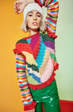 Celia B Mimosa Sweater-Women Crochet