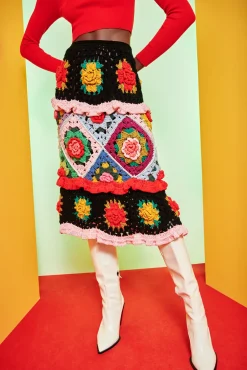 Celia B Poleon Skirt-Women Crochet