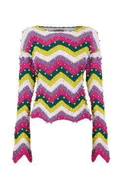 Celia B Sulu Top Multi-Women Crochet