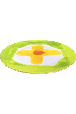 Celia B Yelow Iris Plate Set Of Two- Homeware
