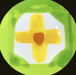 Celia B Yelow Iris Plate Set Of Two- Homeware